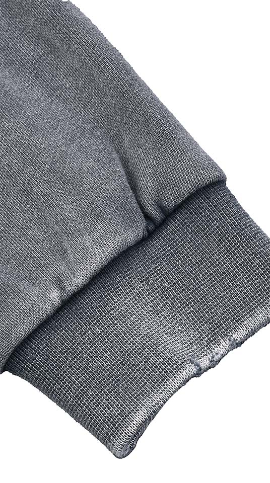 Snow Washed Raw Edge Cropped Sweatshirt