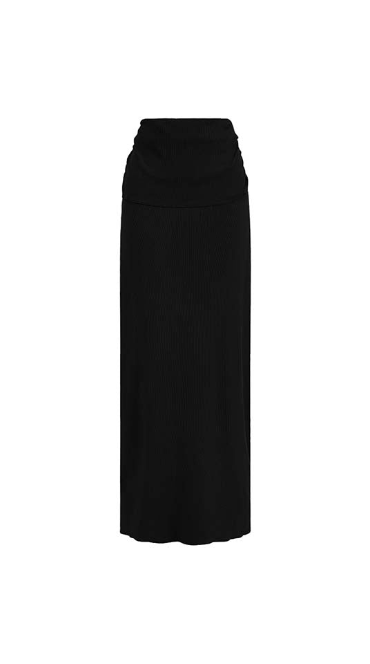 Straight Hip-Hugging Slim Maxi Skirt