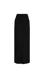 Straight Hip-Hugging Slim Maxi Skirt