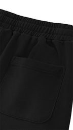 Sun Fade Raw Edge Cotton Shorts