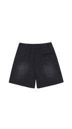 Sun Fade Raw Edge Cotton Shorts