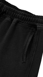 Snow Washed Raw Edge Drawstring Shorts