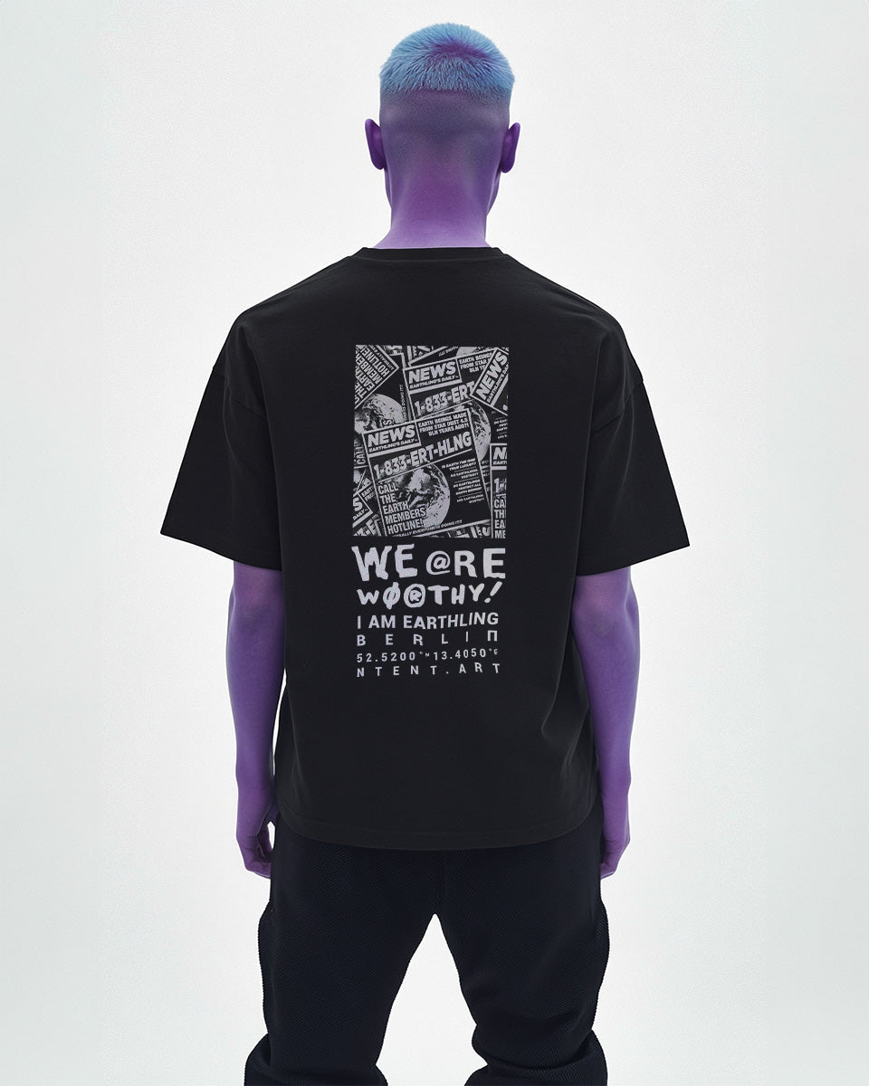 We Are Worthy - Boxy Tee [Black]